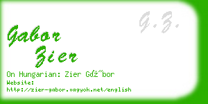 gabor zier business card